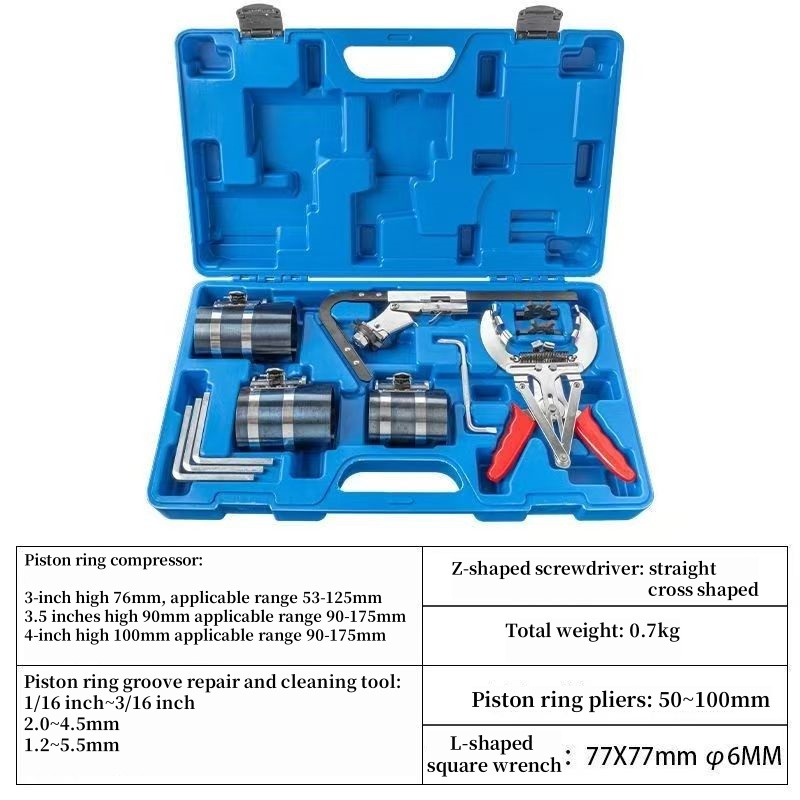 Universal Car Brake Service Automotive Piston Ring Disassembly Compressor Expansion Caliper Tool Set with Ratchet Wrench
