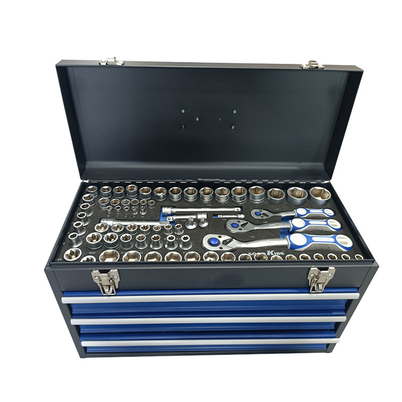 408-Piece Multi-Application Hand Tool Set Blade 1/2 3/8 Drive Sockets Adjustable Wrenches Chromium-Vanadium Steel Hard Case