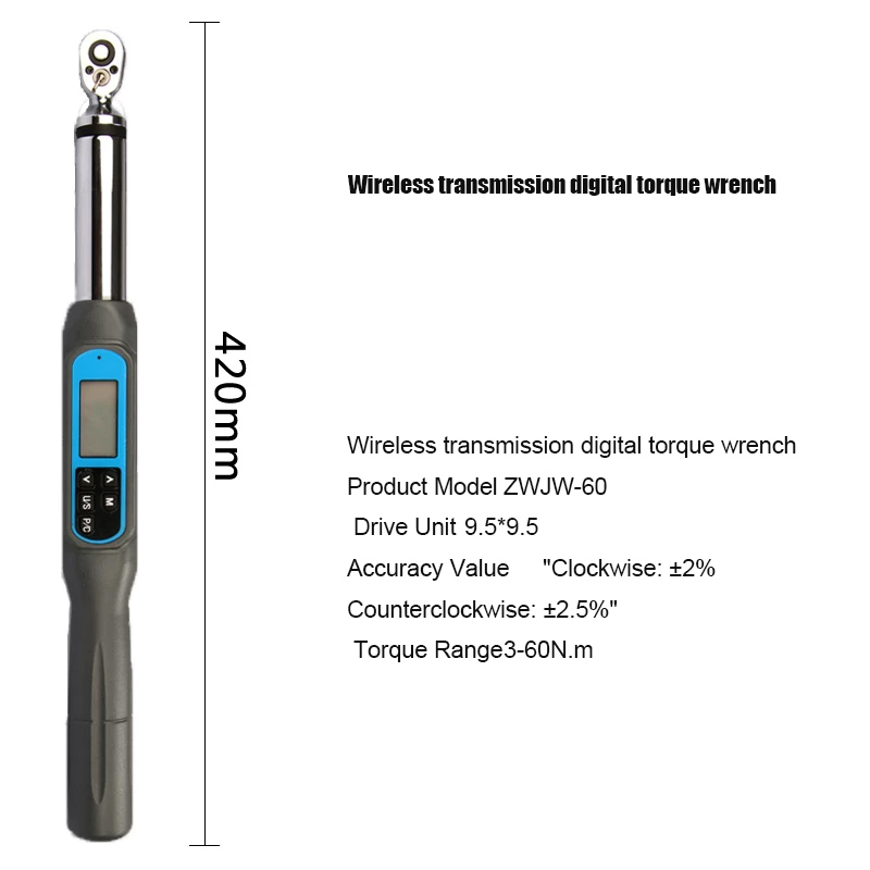 Digital Torque Wrench Bluetooth WiFi Long Distance Wireless Communication Electronic Torque Wrench