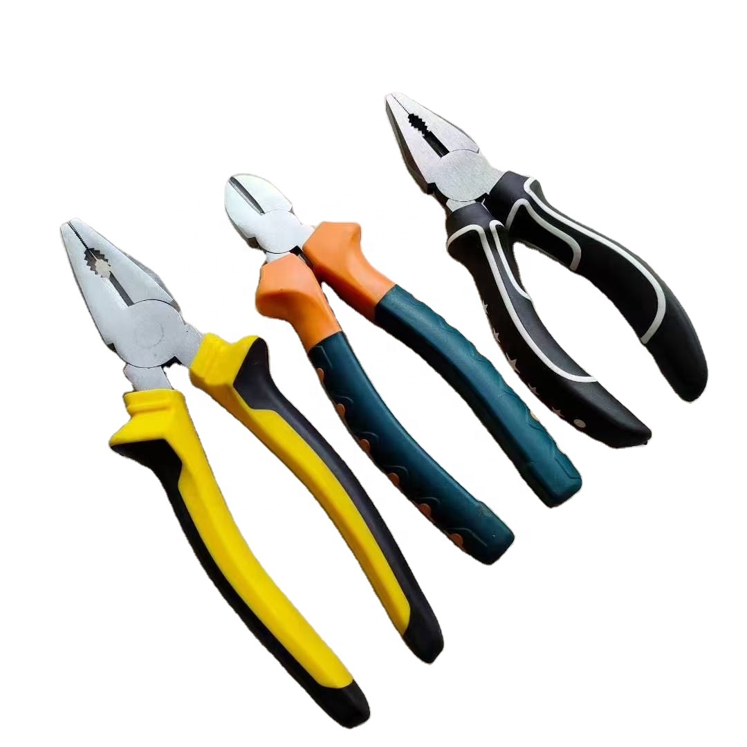 High Quality Industrial Pliers Set Chrome Vanadium Steel Ergonomic Handle For Electrician/Automotive/Construction Use