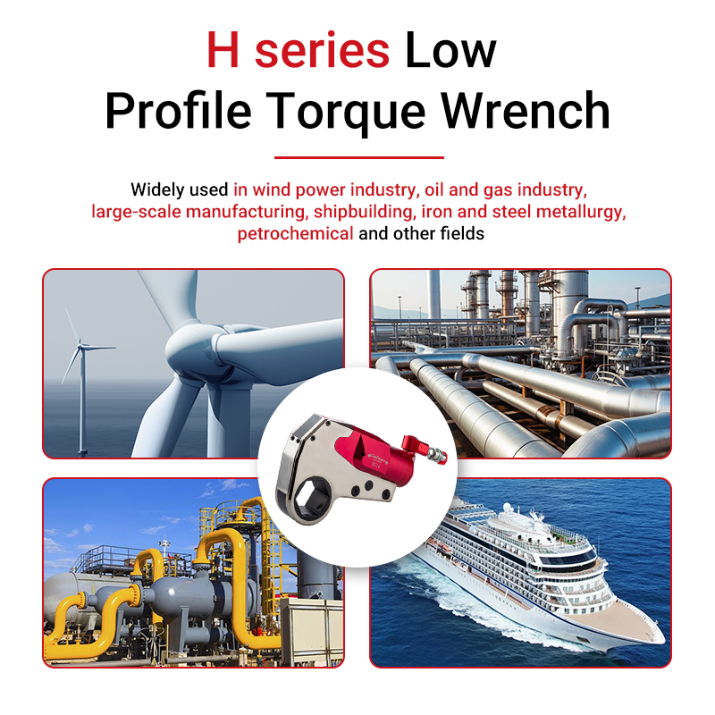 WREN Factory Direct Top Selling Hydraulic Torque Wrench H54 High-Performance Tight Spaces Use Low Profile Torque Wrenches
