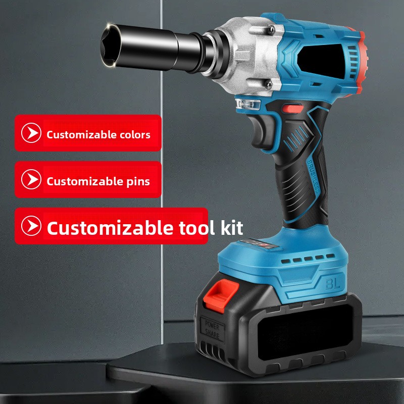 Cordless Electric Impact Wrench Industrial High Torque Lithium Battery Power Tools For Construction Auto Repair Nut Removal