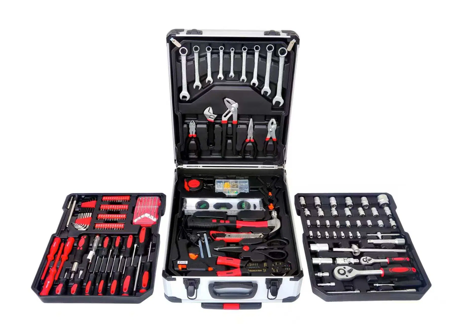 Fasterner Scissors Claw Hammer Knife Level Pump Plier Screwdriver Hand Tool Set