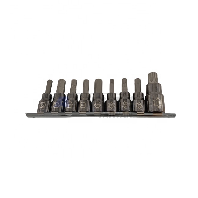 TAIWAN CALIBRE 9pc Brake Caliper Service Bit Socket Set Hex Torx Sockets CR-V/S2 Bits for Automotive Repair 6 Months Warranty