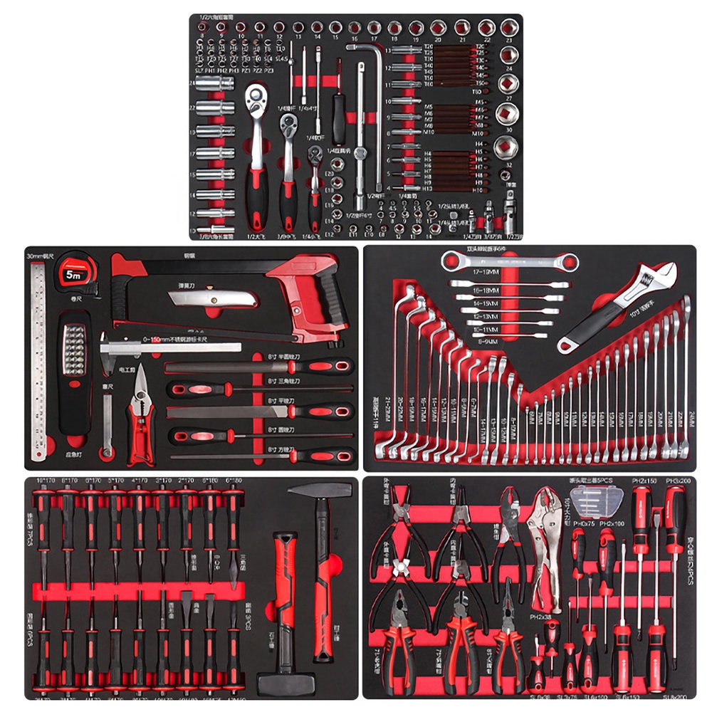 368PCS TOOL CABINET 7DRAWERS HAND TOOLS SET Mechanic Box Trolley Metal Tool Set Gabinetes De Herramientas