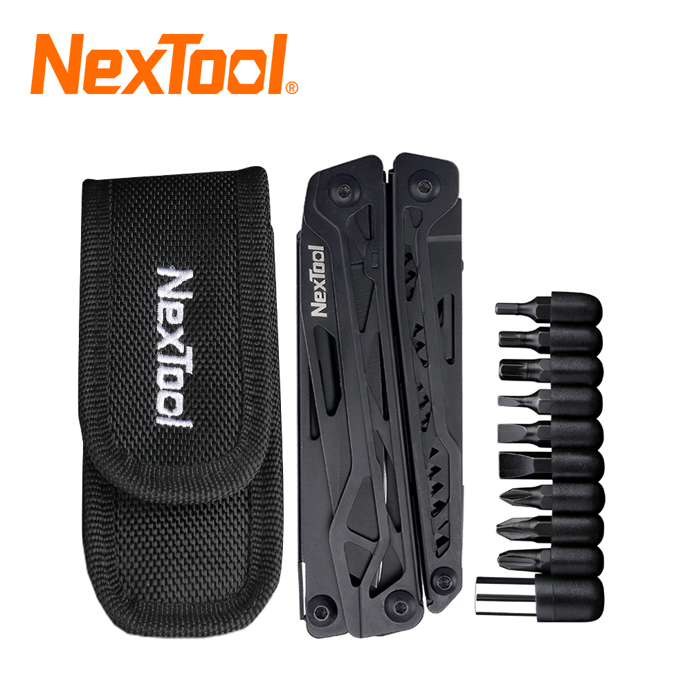 High Quality NEXTOOL Best Selling Multi-Function Stainless Steel Black Coated Combination Pliers Fire Starter DIY OEM