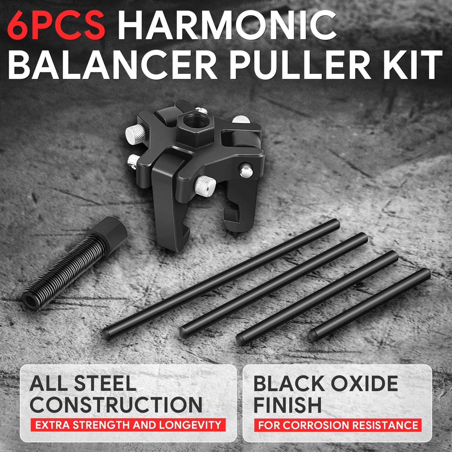 Harmonic Damper Pulley Puller Kit Automotive Repair Tools Professional Vehicle Tools for GM Chrysler Mitsubishi