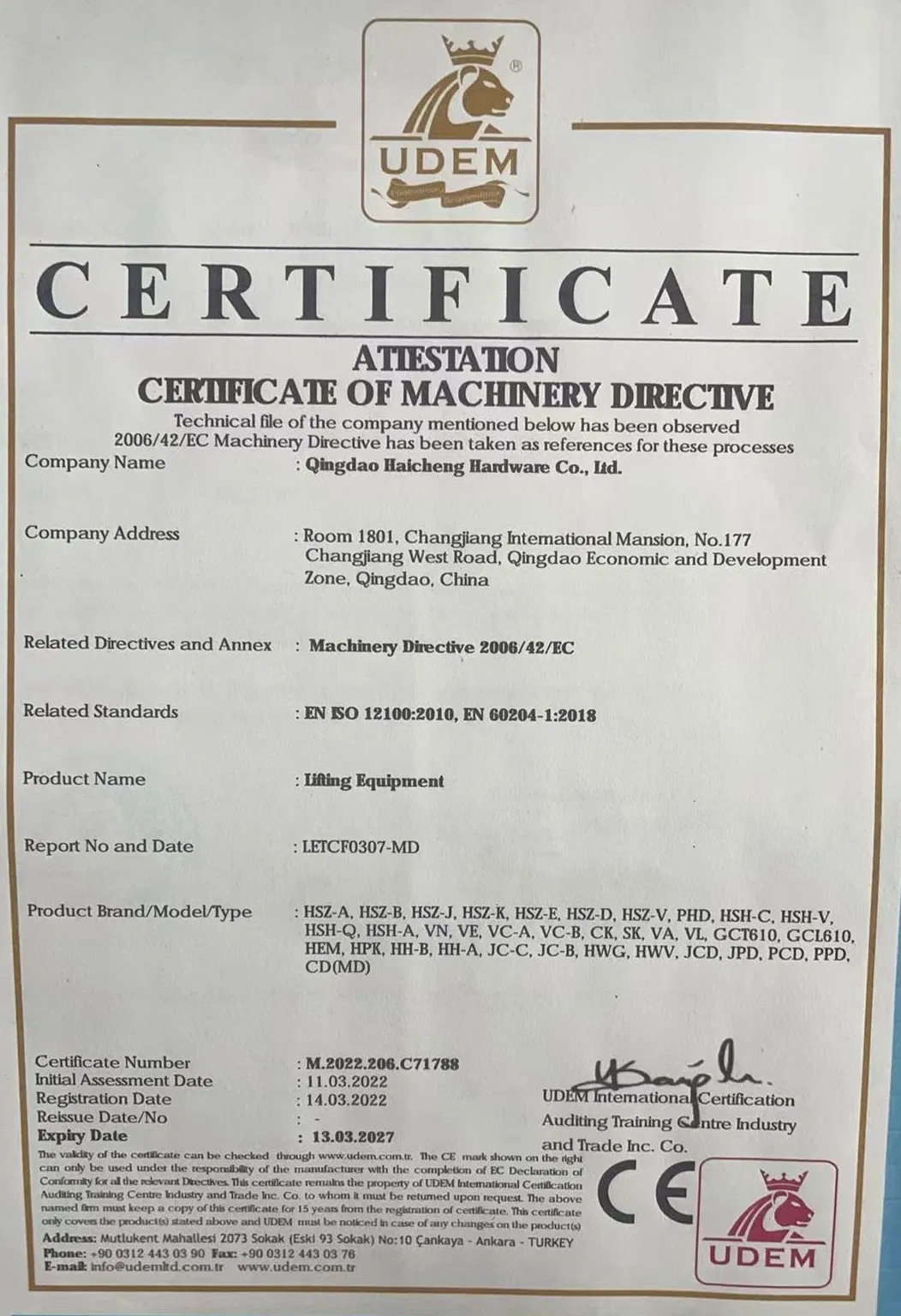Certificate 1