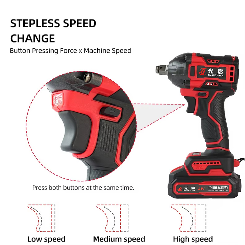 Premium 21V Brushless Impact Wrench Kit 380NM High Torque Cordless Tool For Home &amp; Auto Maintenance