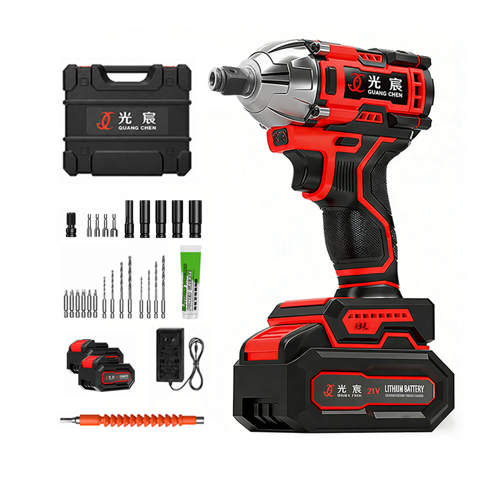 Premium 21V Brushless Impact Wrench Kit 380NM High Torque Cordless Tool For Home &amp; Auto Maintenance