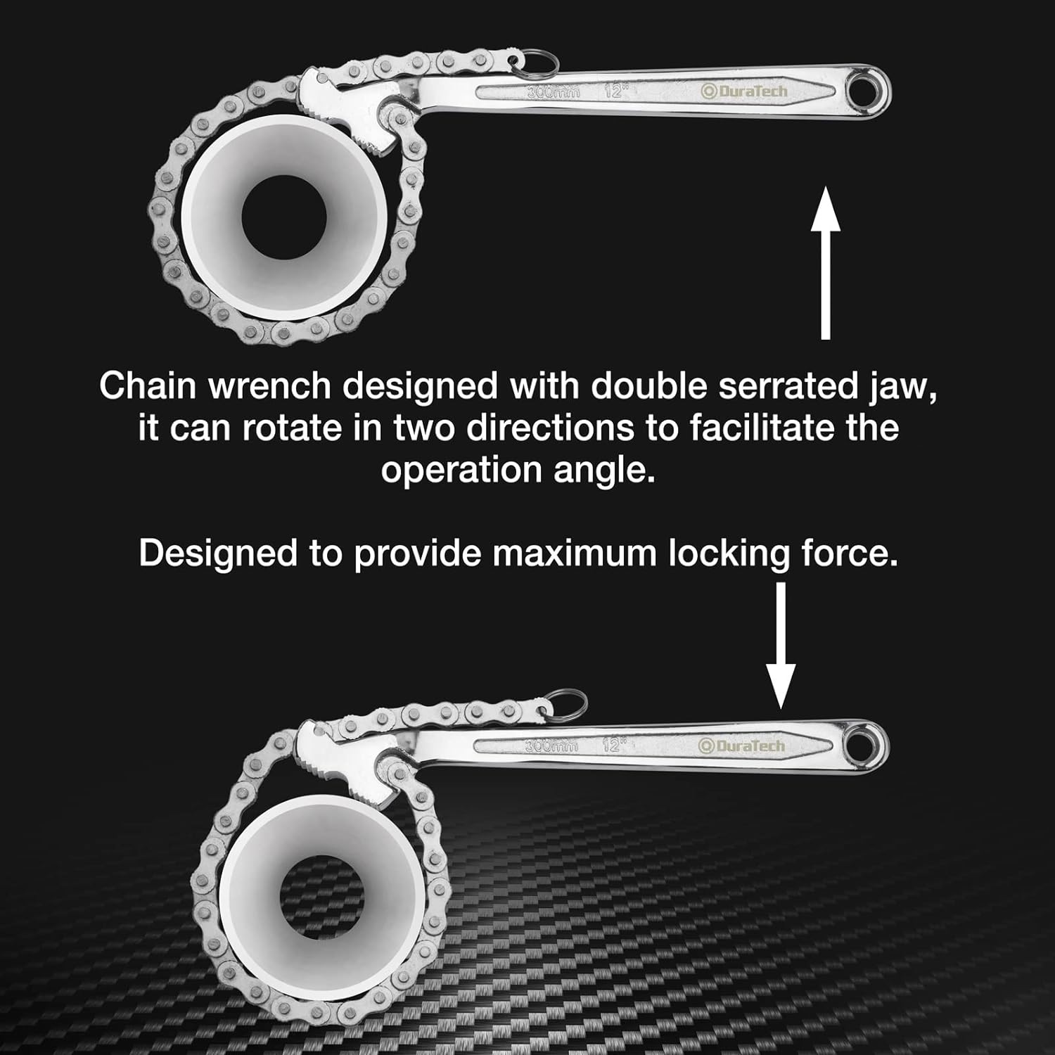 12inch Ratcheting Chain Wrench Tools Adjustable Removal Tool