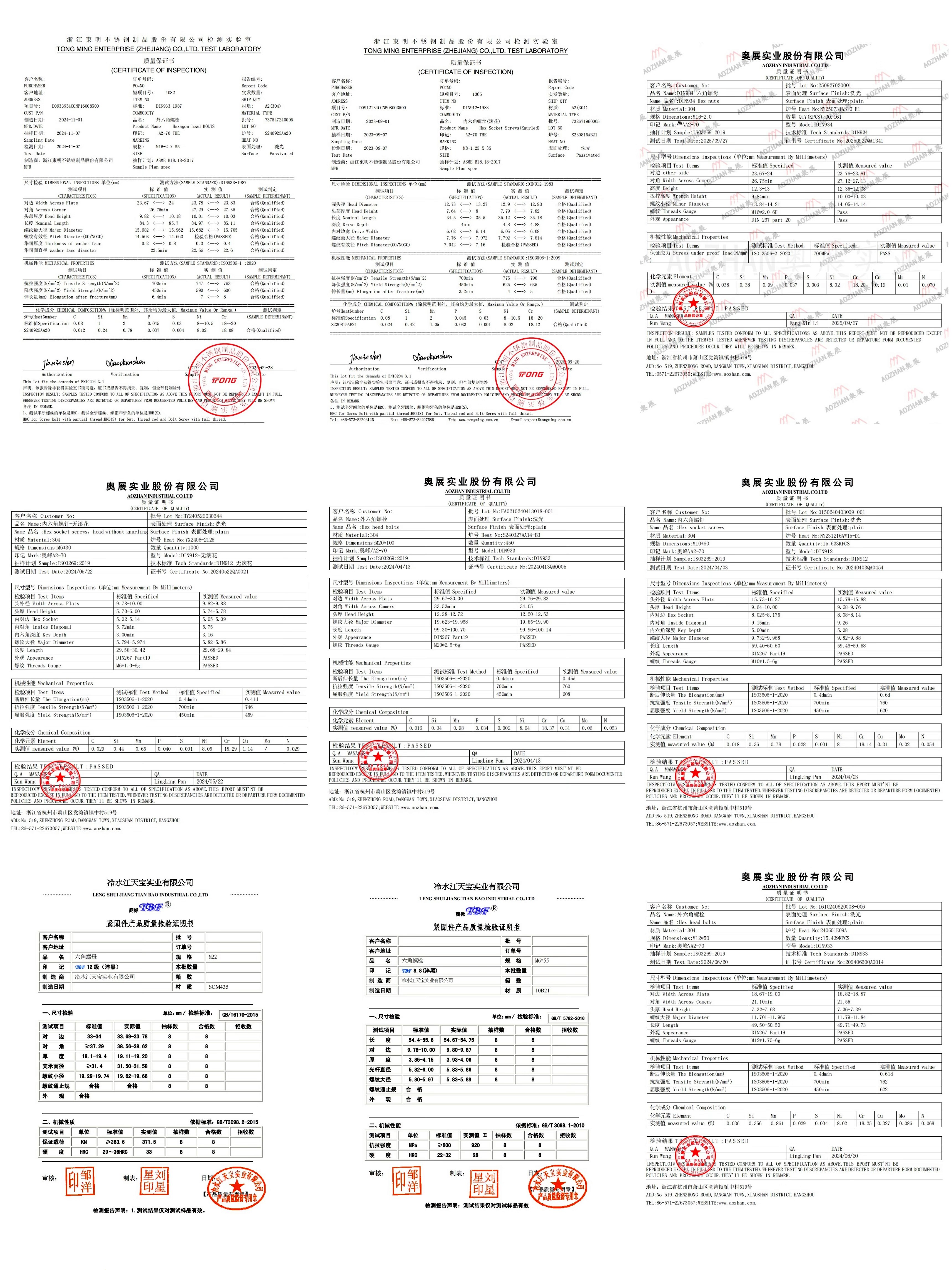 Certification Documents