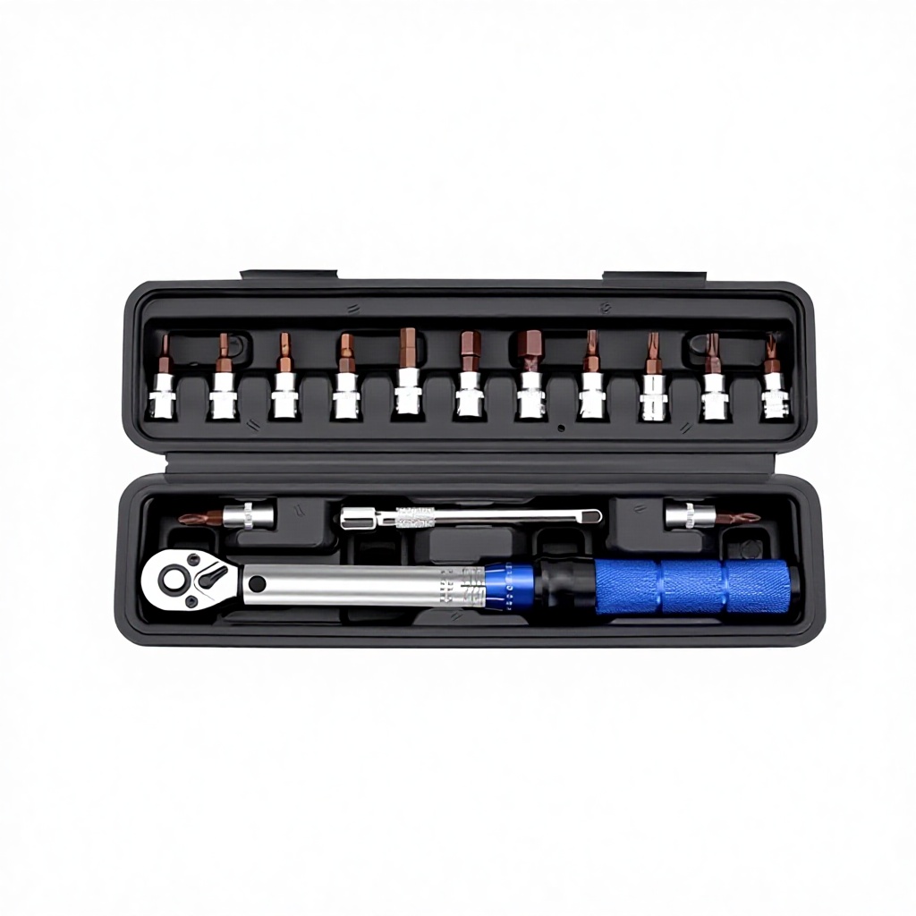 Adjustable Preset Torque Wrench 24Nm Max Torque Chrome Vanadium Steel Ratcheting Hex High Precision Road Bike Customized Support