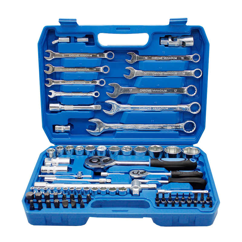 Hot Sale 53 Pieces Socket Wrench Set Drive Socket Set With 1/4 Inch Ratcheting Wrench For Automotive Repair And Home Use