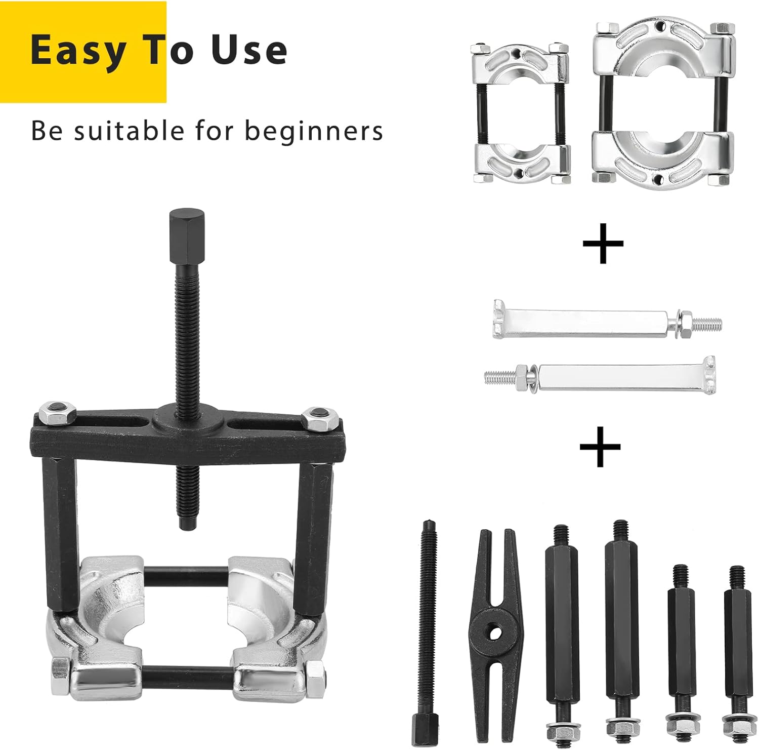 14PCS Bearing Separator Puller Set | Heavy Duty 5-Ton Capacity Bearing Puller Set, Wheel Hub Axle Puller Set,