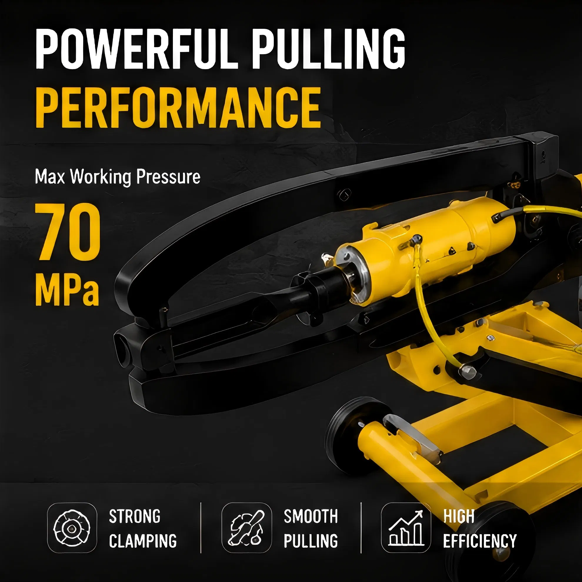 HAC Automatic Hydraulic Bearing Puller 3-Jaw Design Auto Clamping Pulling Wheel Trolley