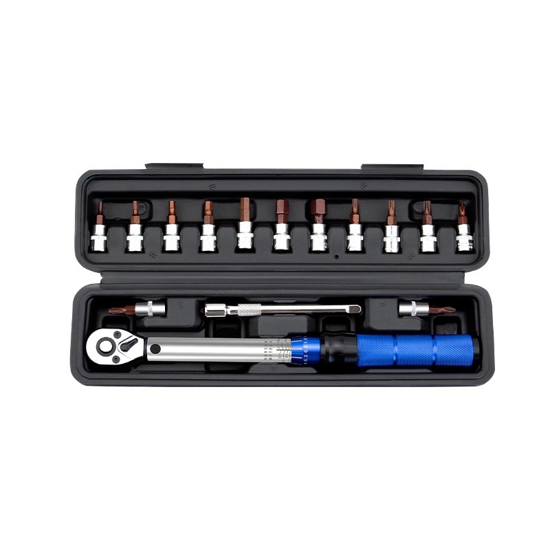High Precision 1/4 Small Fly Bicycle Torque Wrench Adjustable Metric 2-24NM Ratchet for Bike Maintenance