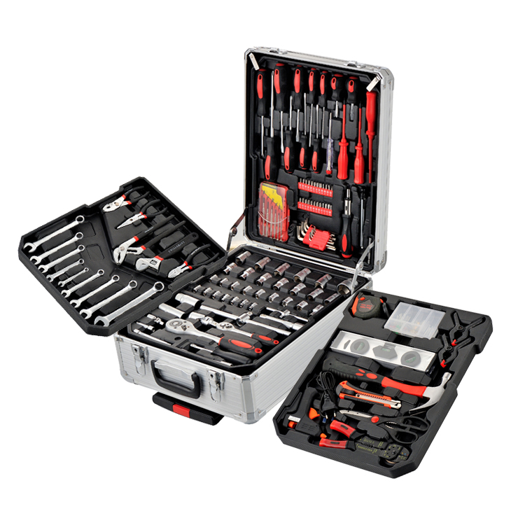 186-Piece Professional Auto Repair Tool Set | Socket Wrench Kit with Sickle, Aluminum Hard Case