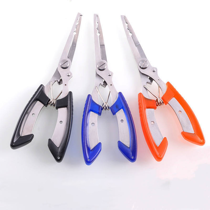 Multi-function Stainless Steel Curved Mouth Mini Colorful Pliers Scissors Fish Tools Portable Cutter Fishing Plier