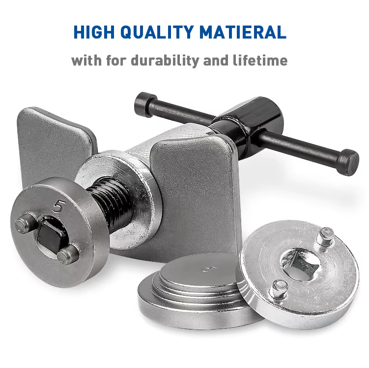 Removal Service Tool Piston Rewind Wind Back Kit Brake Disc Caliper Tool 5 Pcs Auto Repair Pad and Caliper Adapter Reset