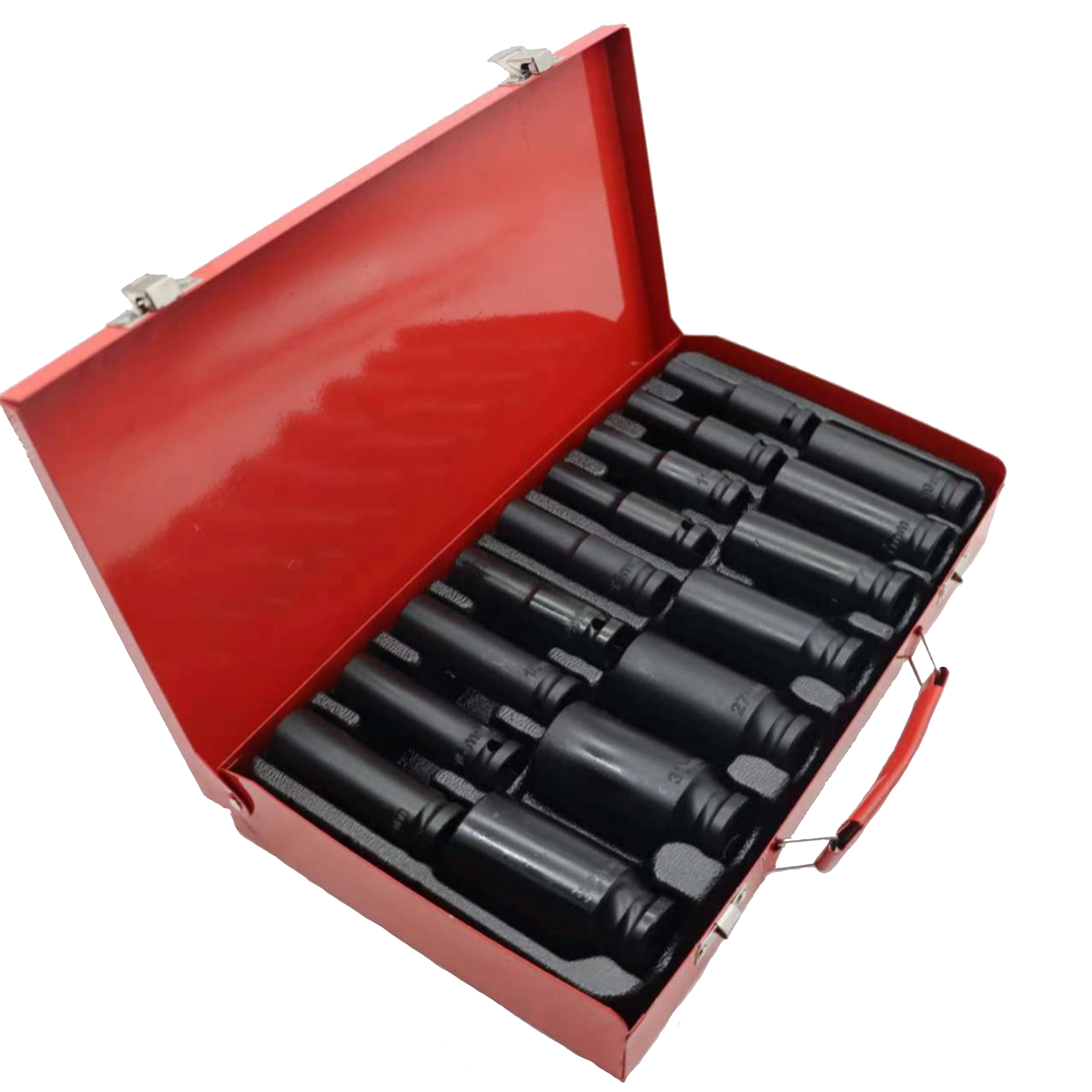 Professional 1/2 Impact Black Socket Set Auto Repair Cr-mo 16 Pcs Key Kit Socket Set With Iron Box 35 Pcs