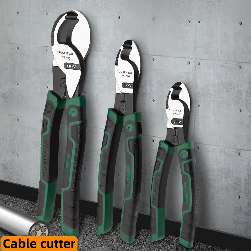 Industrial Grade Steel Wire Cutting Scissors Cable Cutter Soft Grip Handle Mini Electric Wire Cutting Pliers