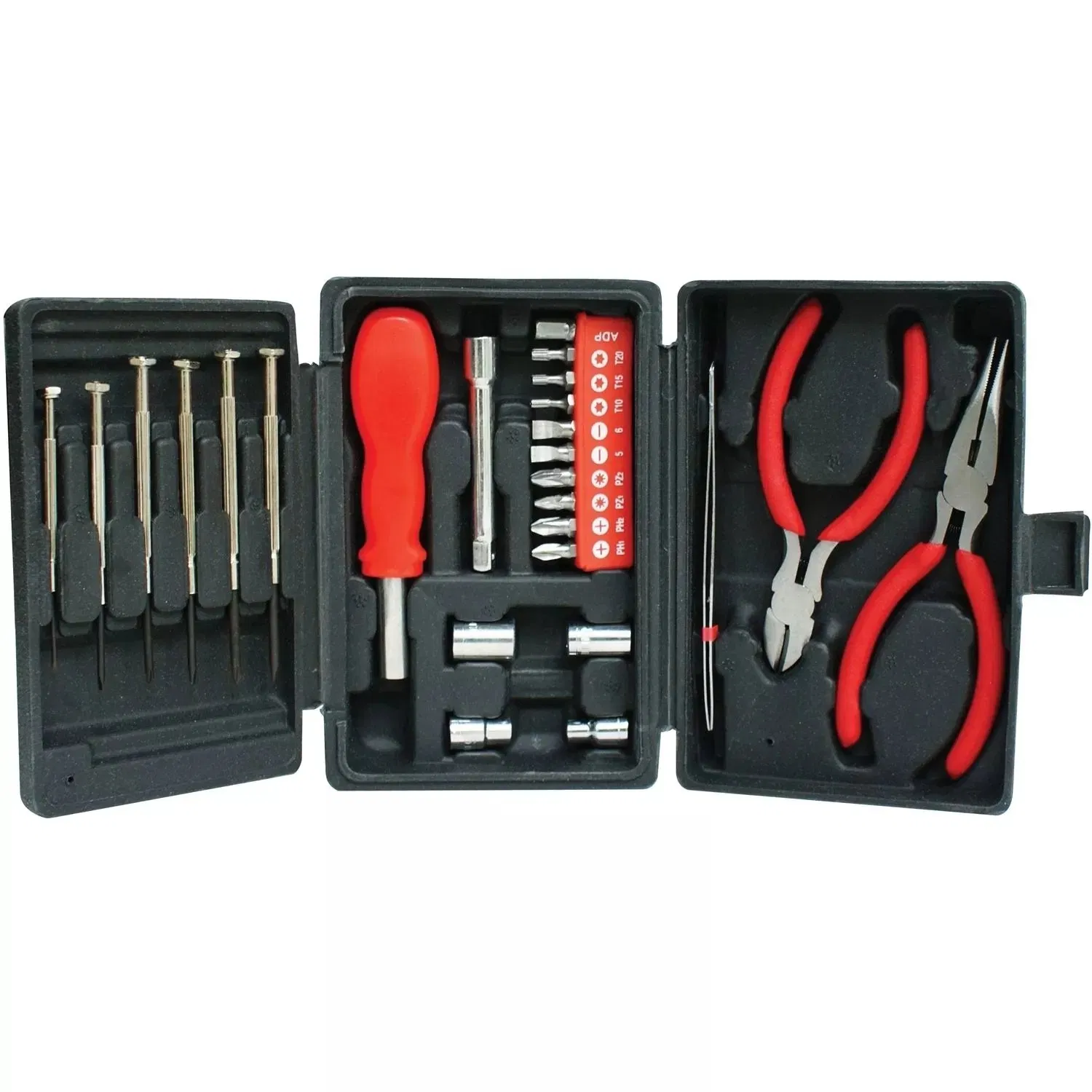Ratchet Screwdriver Bit Long Nose Pliers Utility Knife 25PCS Tool Set Hand Tool Set