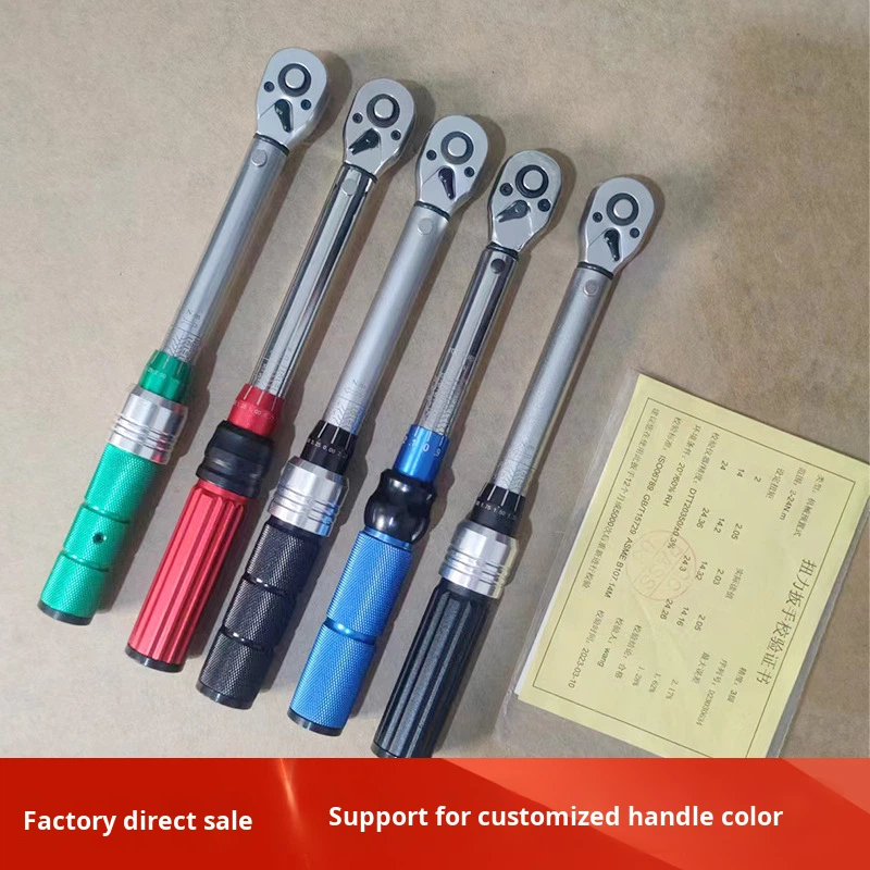 Adjustable Preset Torque Wrench 24Nm Max Torque Chrome Vanadium Steel Ratcheting Hex High Precision Road Bike Customized Support