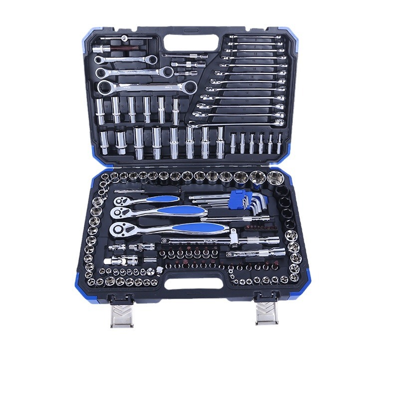 150 Piece Hand OEM Auto Repair Tool Set Chrome Vanadium Steel Car Maintenance Kit Socket Wrench Combination Black Tool Box