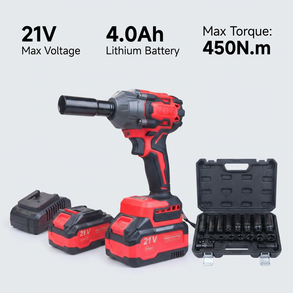 Brushless Cordless Impact Wrench 350N.m Rechargeable Electric Wrench Adjustment Factory Direct Supply Power Tool