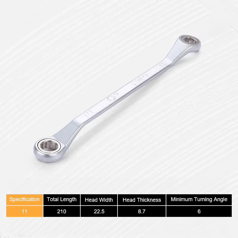OEM Small Arc Swing Fast Action Ratchet Wrench Set 10mm to 24mm Chrome Finished Chrome Vanadium Steel Combination Box Open End