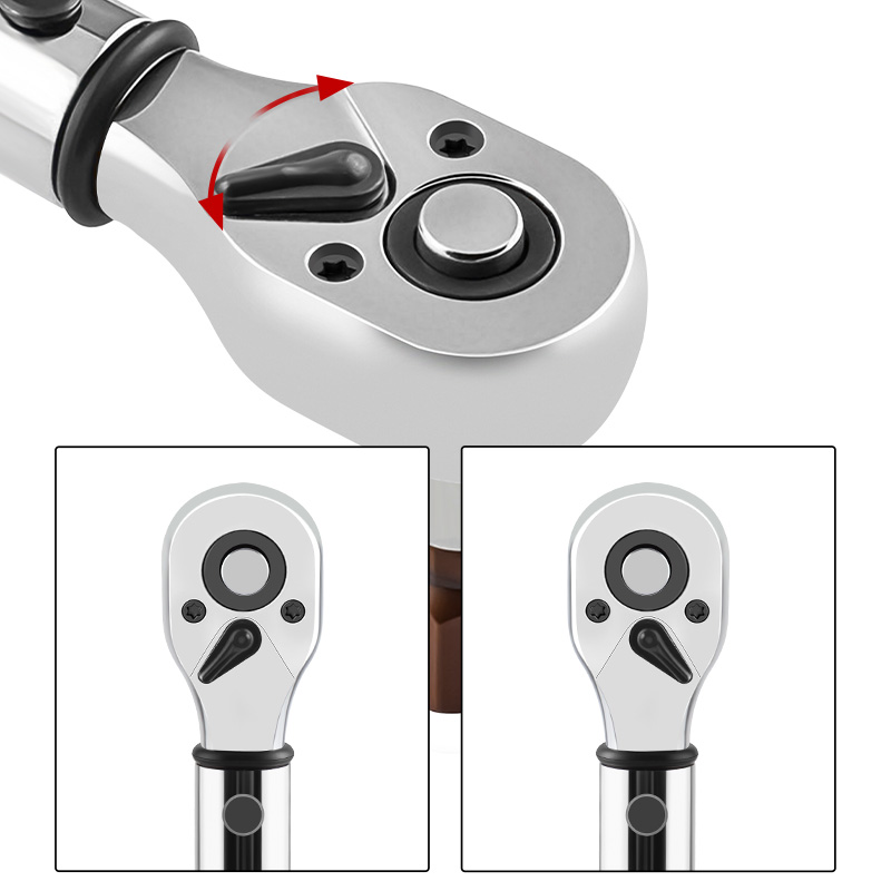 MUQZI 1/4 Inch Torque Wrench 2-24N.m Two-Way Precise Ratchet Wrench Set 72-tooth Click Bicycle Preset Torque Wrench