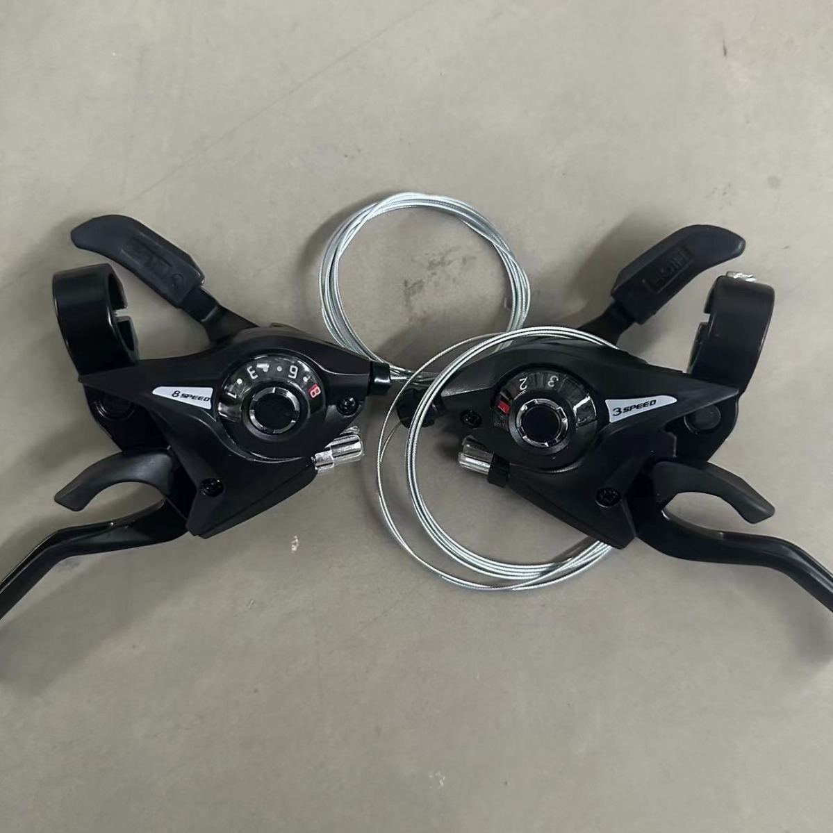 8 Speed Integrated Bicycle Thumb Shifter Gear Lever Brake Lever Transparent Window Dustproof Waterproof Bicycle With Drive Cable