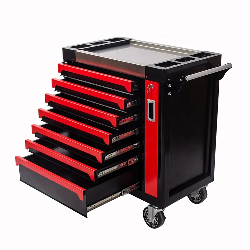 Seven-Drawer Lockable Red Steel 279pcs Tool Set Heavy Duty Iron Toolbox For Auto Repair Workshop OEM/ OBM
