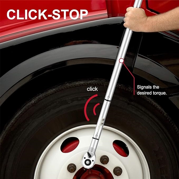 3/4 Inch, 600/800/1000 Nm Torque Wrench Car Tire Change 3% Accuracy With 48 Teeth, Torque Wrench for Car, Truck