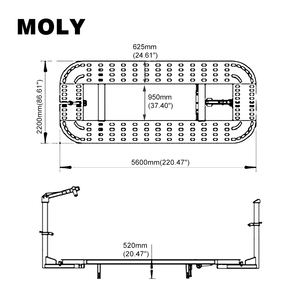 MOLY Body Repair Tools Car Bench Shop Equipment CE/ISO-9001 Certified 70Mpa Hydraulic Pressure 100KN Tower Pulling Force for