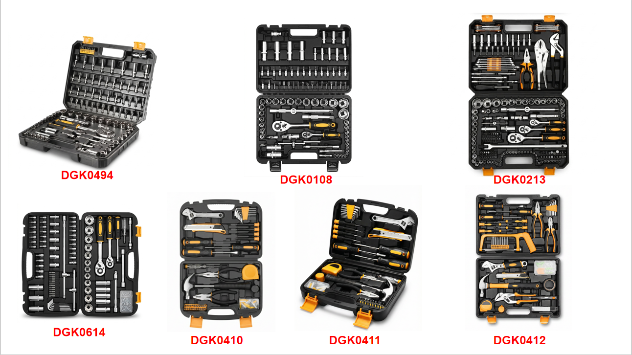 Mechanical Tool Box Set With Hard Case Durable Chrome Vanadium Steel Socket Hand Tool Ratchet Wrench Set For Auto Repair OEM/ODM