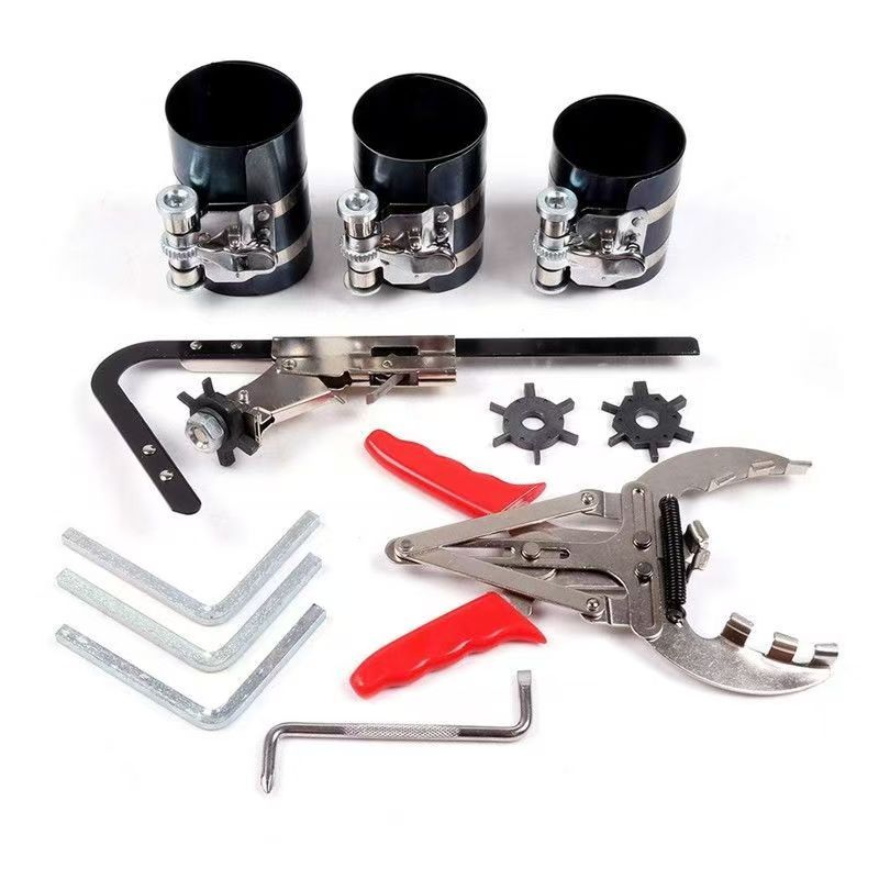 Universal Car Brake Service Automotive Piston Ring Disassembly Compressor Expansion Caliper Tool Set with Ratchet Wrench