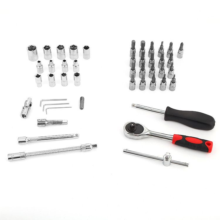 46 Pcs Socket Wrench Set Tools Hand Tools Professional Combination Socket Ratchet Wrench Set Car Tools Box Set Mechanics Wrench