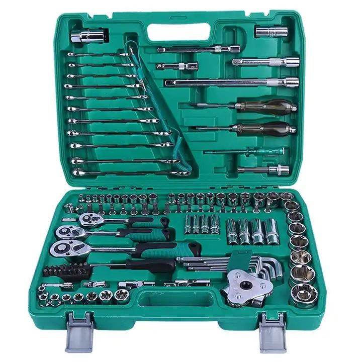 121 Pcs Professional Mechanic Socket Wrench Tool Set With Storage Case For Auto Repair