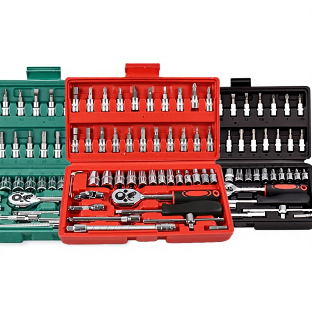 46 Pcs Socket Wrench Set Automotive Repair Hardware Kit Spanner Socket Set for Car Motorcycle Maintenance