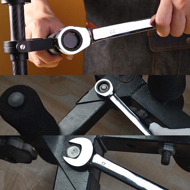 7mm Ratcheting Combination Wrench In Stock High Grade Chrome Vanadium Steel 72 Teeth