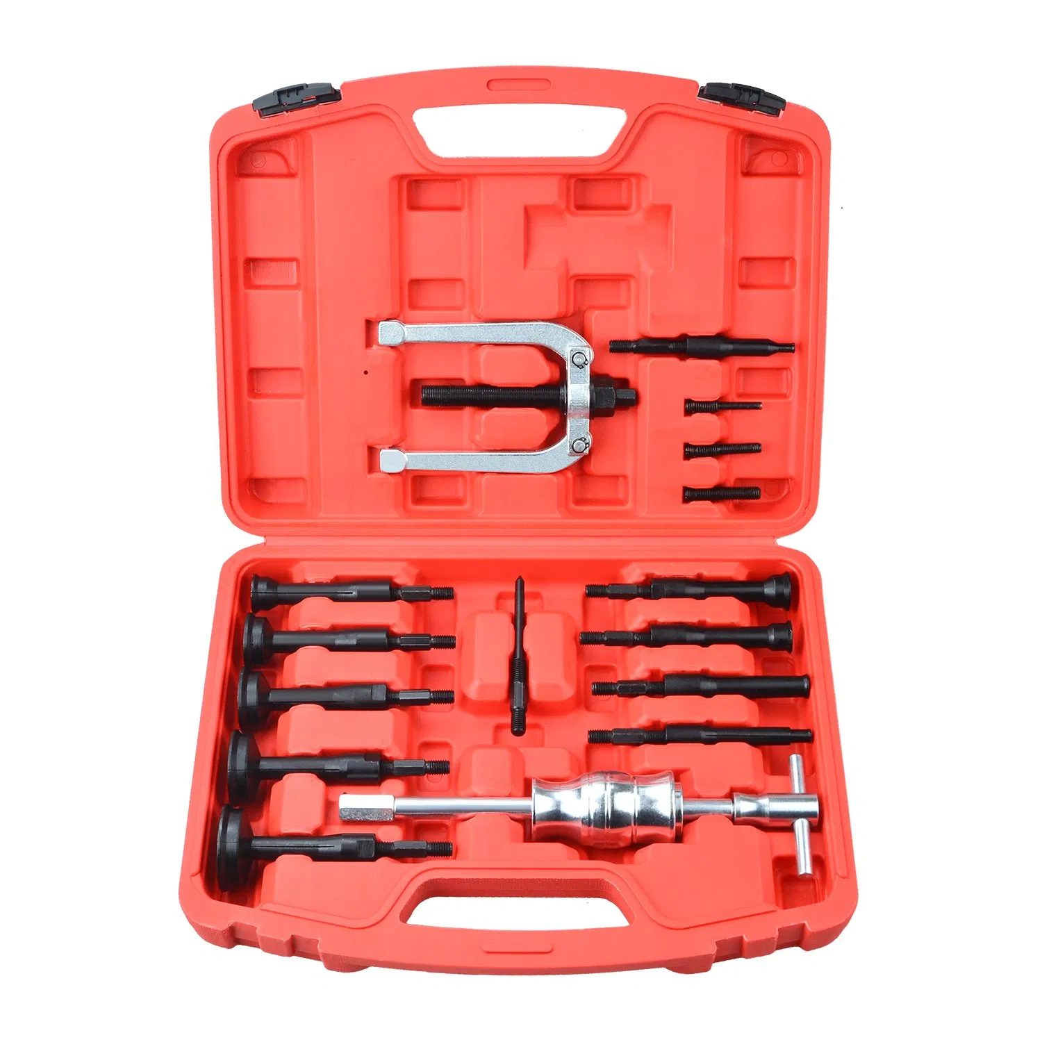 16PCS Internal Blind Hole Pilot Inner Bearing Puller Extractor Remover Slide Hammer Tool Set Kit
