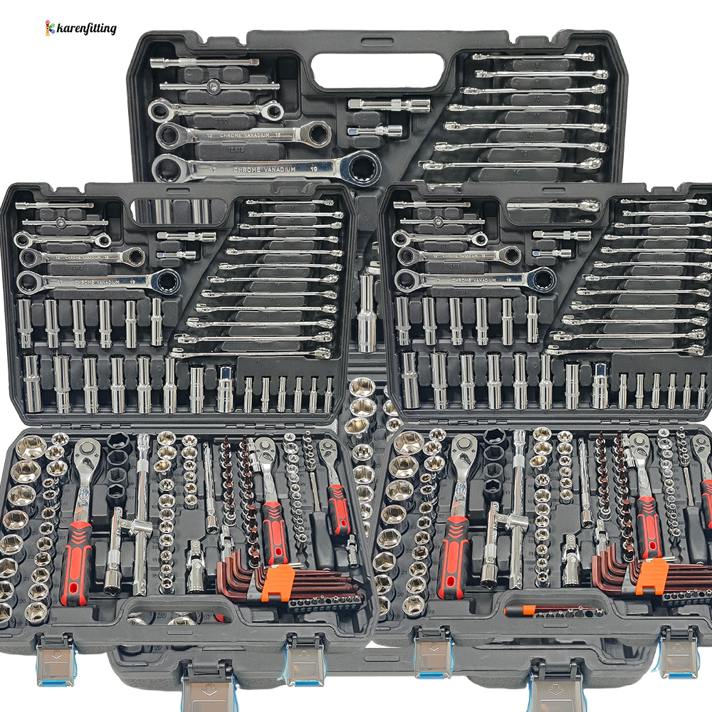 Professional 108/150/172pcs Socket Set Durable Versatile 1/4 3/8 Inch Drive Auto Repair Tool Case Customizable OEM Bag