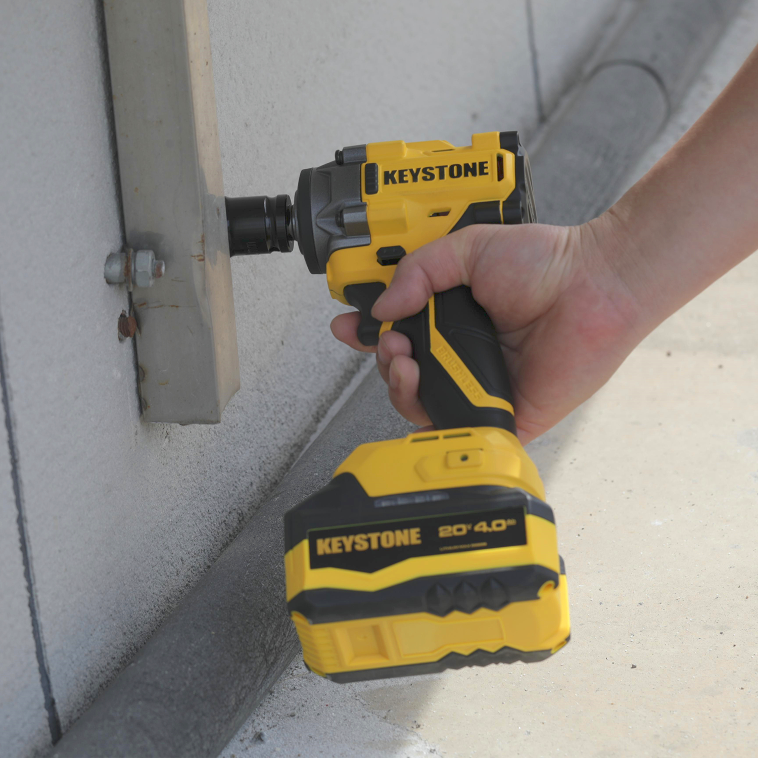 20 V Battery Powered Brushless Electric Impact Wrench with Three Speed