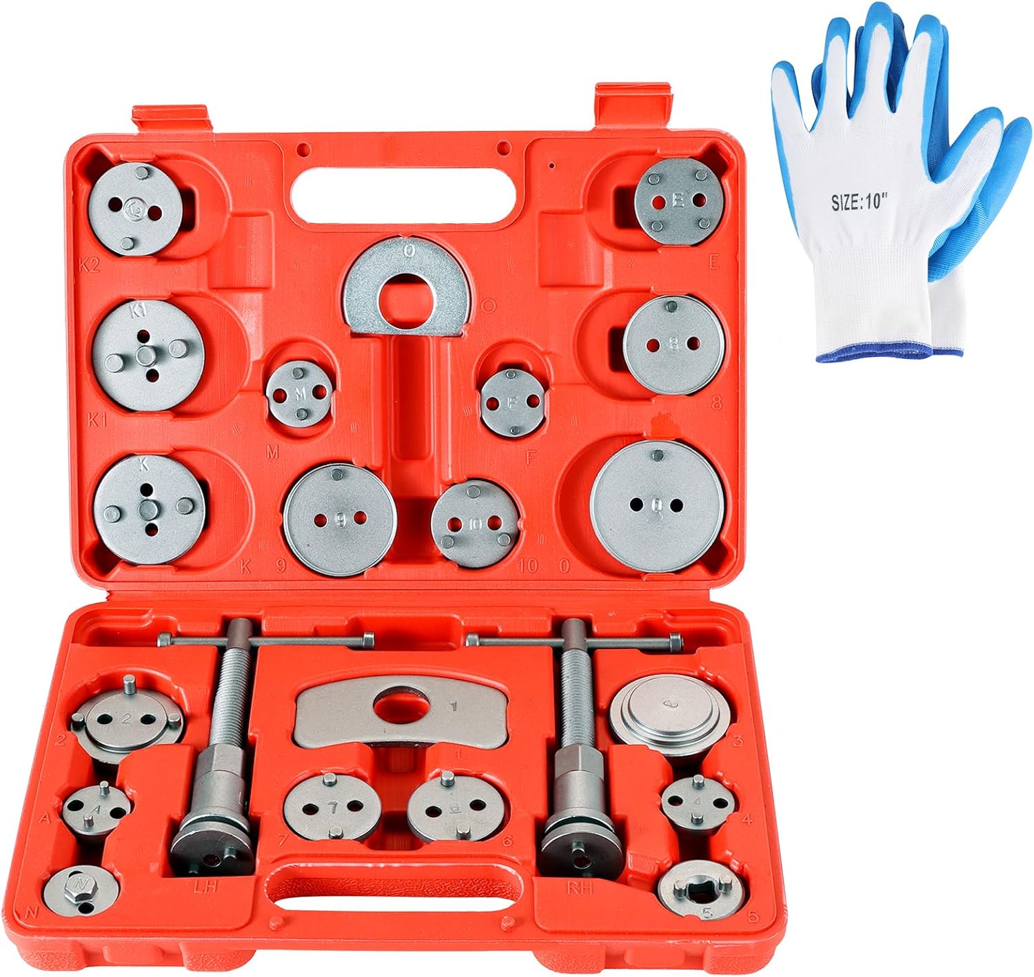 Professional 22pcs Universal Brake Caliper Wind Back Kit Brake Service Tool Brake Caliper Compression Tool Caliper Piston Tool