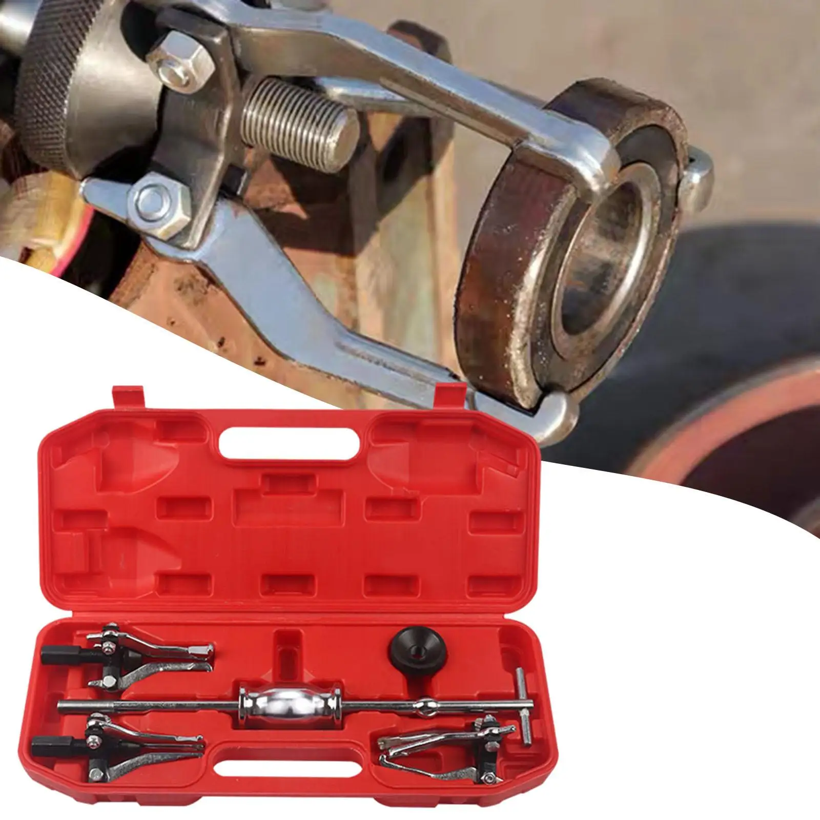 5-Piece Universal Automotive Repair Machine Steel Internal/External Bearing Pullers Inner Hole Extractor Slide Hammer Tool Set