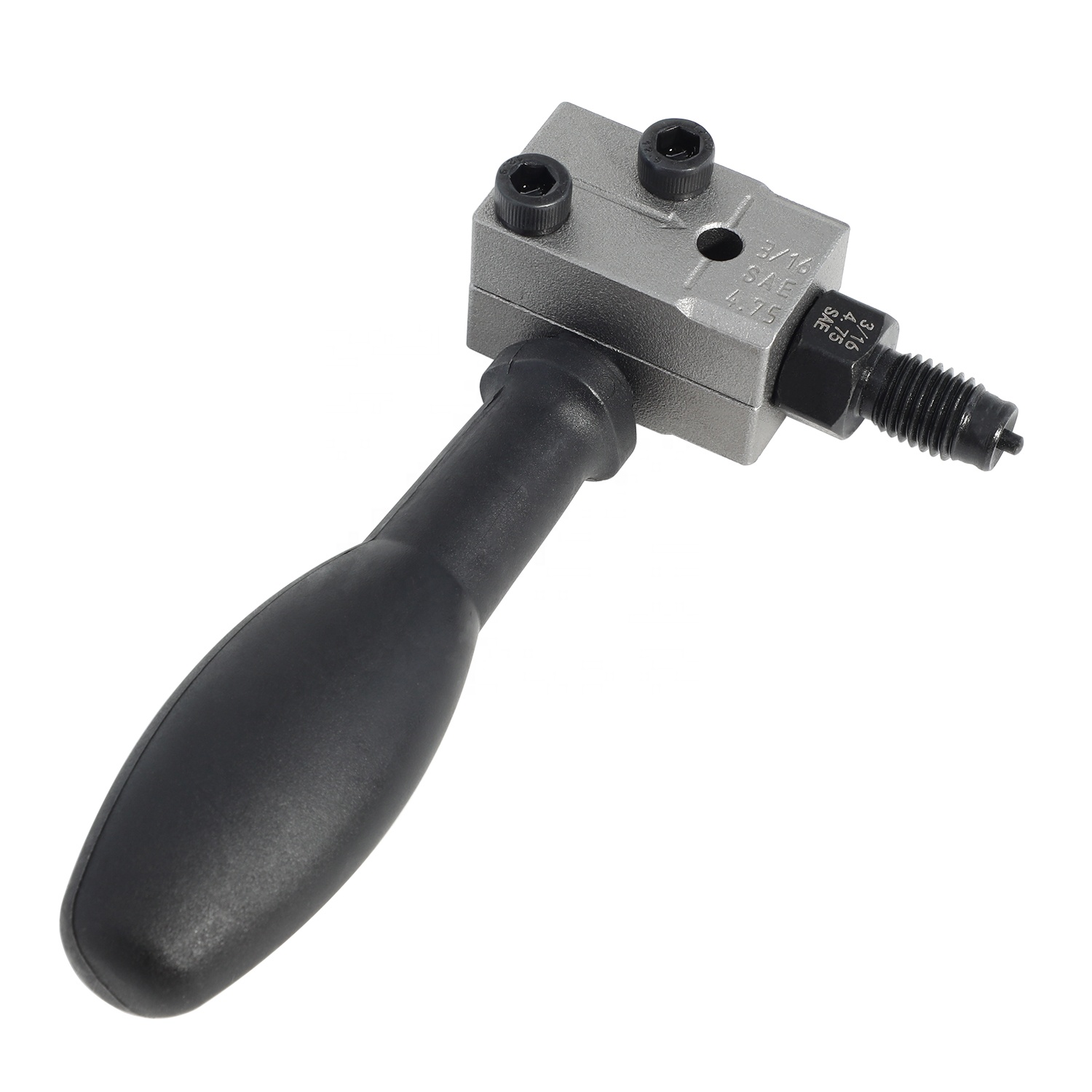 Double Head Replaceable Brake Pipe Flaring Tool Kit for Brake Lines 4.75 mm DIN and 3/16 SAE Automotive Vehicle Tool