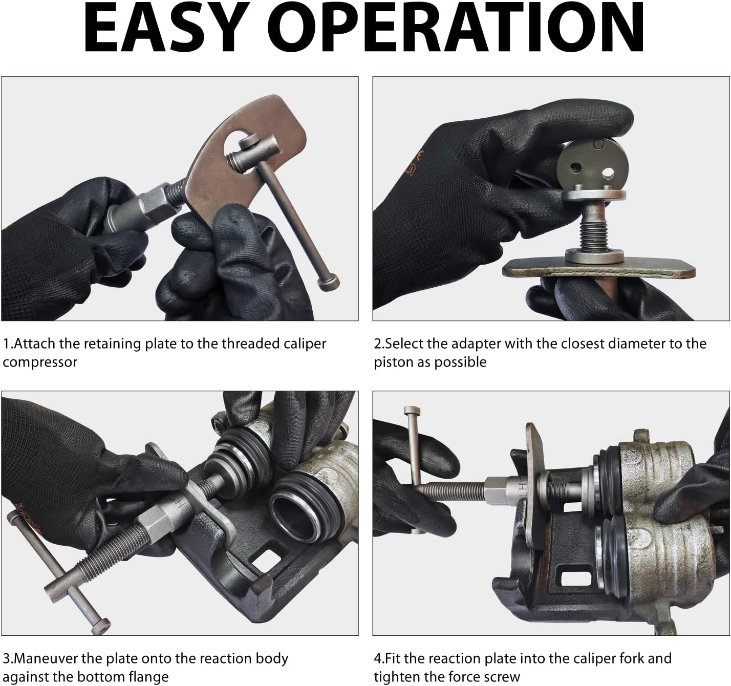 Professional 22pcs Universal Brake Caliper Wind Back Kit Brake Service Tool Brake Caliper Compression Tool Caliper Piston Tool