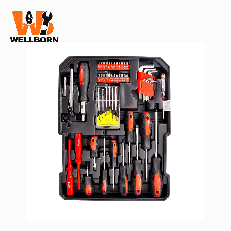 Fasterner Scissors Claw Hammer Knife Level Pump Plier Screwdriver Hand Tool Set